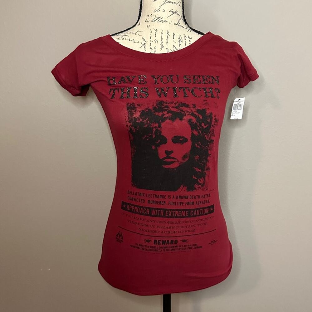 Bellatrix Lestrange Tshirt - Harry Potter Shirt Burgundy Universal Studios Small
